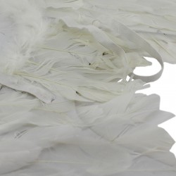 Aripi de inger din pene, 65 cm, costum carnaval, accesoriu sedinta foto, alb