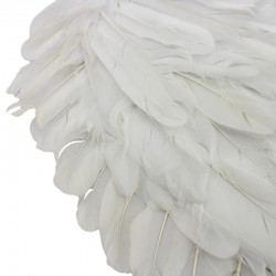 Aripi de inger din pene, 65 cm, costum carnaval, accesoriu sedinta foto, alb