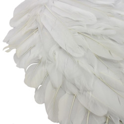 Aripi de inger din pene, 65 cm, costum carnaval, accesoriu sedinta foto, alb