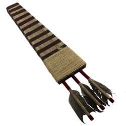 Arc indian 100 cm, cu sageti incluse, teaca lemn si piele