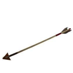 Arc indian 100 cm, cu sageti incluse, teaca lemn si piele