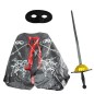 Costum Zorro, capa, sabie si masca, set 3 piese carnval