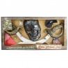 Accesorii pirat, set 9 piese pentru costumatie, 2 sabii, masca, bandana