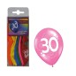 Baloane aniversare 30 ani, latex, set 12 bucati, mix de culori