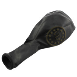 Baloane imprimeu VIP, design elegant, latex, negru-auriu, set 12 bucati
