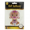 Balon folie fetita, Baby Girl roz, 70 cm