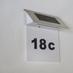 Numar de poarta cu lampa solara LED