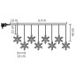 Ghirlanda Fulgi de zapada LED, material acril, lungime 0.9 m, IP44 Ghirlanda Fulgi de zapada LED, material acril, lungime 0.9 m, IP44