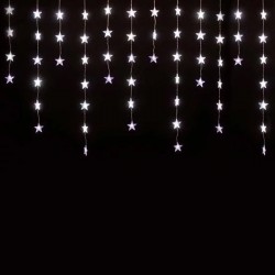 Perdea de lumini cu 50 stelute LED, pentru interior, lungime ghirlanda 1,35 m
