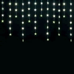 Perdea de lumini cu 50 stelute LED, pentru interior, lungime ghirlanda 1,35 m