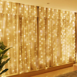 Perdea luminoasa 2x1m, 210 LED-uri cu lumina statica, adaptor IP44