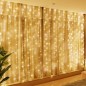 Perdea luminoasa 2x1m, 210 LED-uri cu lumina statica, adaptor IP44