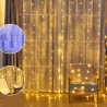 Perdea luminoasa 2x1m, 210 LED-uri cu lumina statica, adaptor IP44