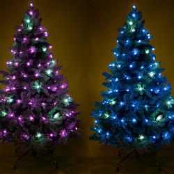 Ghirlanda microLED RGB cu telecomanda, lungime 10 m, USB, 12 efecte luminoase, timer