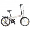 Bicicleta pliabila 20 inch, 7 viteze, schimbator Shimano, cadru aluminiu, portbagaj, Phoenix