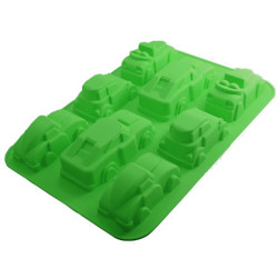 Forma silicon prajituri, 8 briose masinute, 33x24 cm