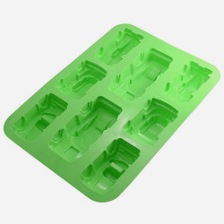 Forma silicon prajituri, 8 briose masinute, 33x24 cm