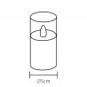 Set 3 lumanari LED, alb cald intermitent, efect flacara, aranjament decorativ, sticla