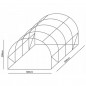Sera solar tip tunel pentru gradina, 6x3x2 m, folie PE 140g/mp, filtru UV4, ferestre