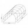 Sera tip tunel 8x3x2 m, cadru metalic, folie PE cu filtru UV4, 10 ferestre