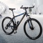 Bicicleta MTB de 26 inch, 21 viteze Shimano, jante aluminiu, frane disc, Phoenix, negru-albastru
