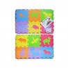 Covor puzzle 36 piese din spuma EVA multicolora, 15,5x15,5 cm, figurine animale