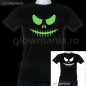 Tricou fosforescent Scary Face, marime S