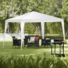 Cort pentru gradina 3x3 m, pavilion 3 pereti cu ferestre laterale, cadru de otel, impermeabil, 85g/mp