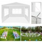 Cort pentru gradina 3x3 m, pavilion 3 pereti cu ferestre laterale, cadru de otel, impermeabil, 85g/mp Cort pentru gradina 3x3 m, pavilion 3 pereti cu ferestre laterale, cadru de otel, impermeabil, 85g/mp