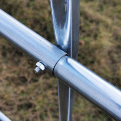 Sera tip tunel pentru gradina, 6x3x2 m, folie PE 140g/mp, filtru UV4, ferestre