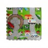 Covor tip puzzle cu masinute, 60x60 cm, 4 piese spuma EVA, grosime 1 cm