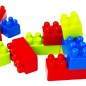 Set 65 cuburi construit, piese plastic, multicolor, varsta 2 ani+