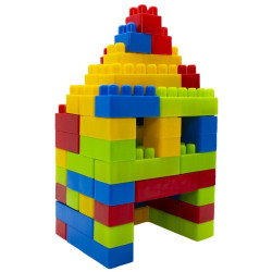 Cuburi de construit, 130 piese, 3 marimi, diverse culori