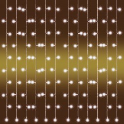 Perdea luminoasa 2x1m, 210 LED-uri cu lumina statica, adaptor IP44