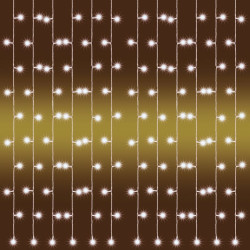 Perdea luminoasa 2x1m, 210 LED-uri cu lumina statica, adaptor IP44
