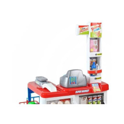 Set supermaket, 24 accesorii, lumini, efecte sonore, carucior cumparaturi, casa de marcat, 82x50x44 cm