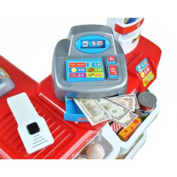 Set supermaket, 24 accesorii, lumini, efecte sonore, carucior cumparaturi, casa de marcat, 82x50x44 cm