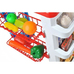 Set supermaket, 24 accesorii, lumini, efecte sonore, carucior cumparaturi, casa de marcat, 82x50x44 cm
