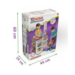 Set supermaket, 24 accesorii, lumini, efecte sonore, carucior cumparaturi, casa de marcat, 82x50x44 cm