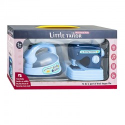 Set mini masina de cusut si fier de calcat, jucarii cu lumina si sunet, Little Tailor