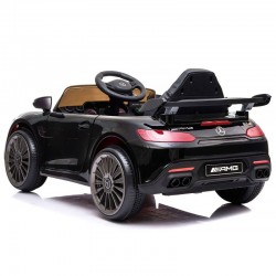 Masina electrica pentru copii, Mercedes-Benz GTR, roti spuma EVA, negru