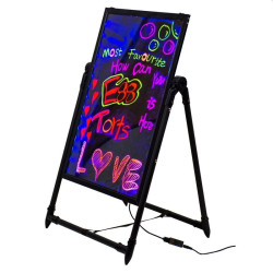 Tabla LED rescriptibila 40x60 cm, reclama luminoasa efect neon, suport inclus