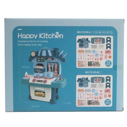 Aragaz de jucarie cu 33 accesorii, mini bucatarie pentru copii, stickere decorative
