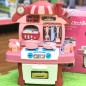 Aragaz de jucarie cu 33 accesorii, mini bucatarie pentru copii, stickere decorative