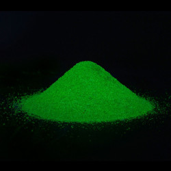 Nisip decorativ fosforescent alb care lumineaza verde