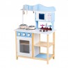 Bucatarie pentru copii, din lemn, 84.5x54x27 cm, 7 accesorii incluse, butoane senzoriale