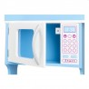 Bucatarie pentru copii, din lemn, 84.5x54x27 cm, 7 accesorii incluse, butoane senzoriale