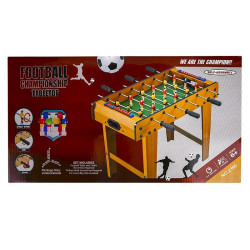 Masa de fotbal cu 18 jucatori, din lemn, 2 mingi, tabele scor, 60,5 x 54,5 x 30,5 cm