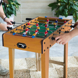 Masa de fotbal cu 18 jucatori, din lemn, 2 mingi, tabele scor, 60,5 x 54,5 x 30,5 cm