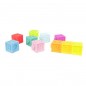 Cuburi moi constructie, jucarie senzoriala, dentitie, set 10 bucati multicolore